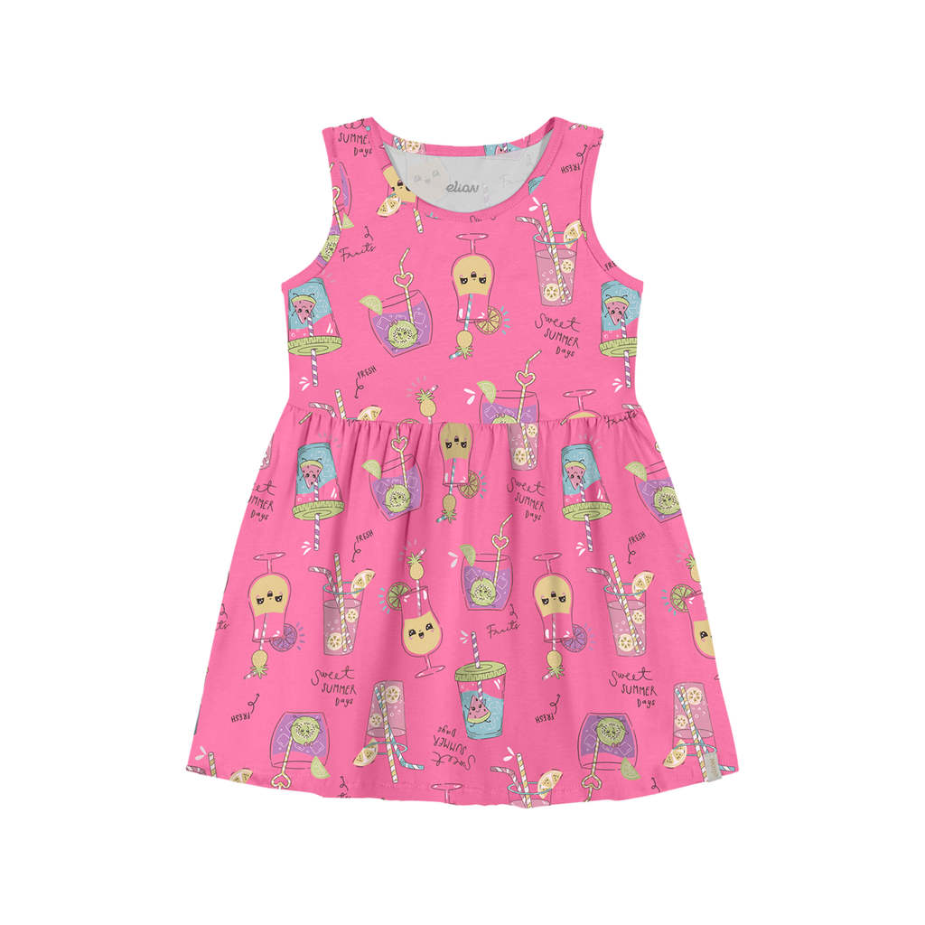 Vestido Regata Infantil Menina Delicado Elian Rosa