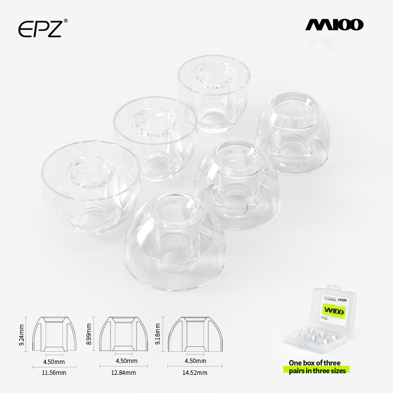 EPZ M100 Pontas De Ouvido S/M/L HiFi Áudio Líquido Silicone Universal Eartips Para Fone Intra-Auricular Fones Bluetooth