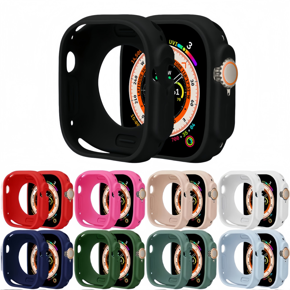 Silicone Proteção Caso Para Apple Watch Série 10 11 42mm 46mm Smartwatch Ultra 3 49mm Doces Case Macio Capa