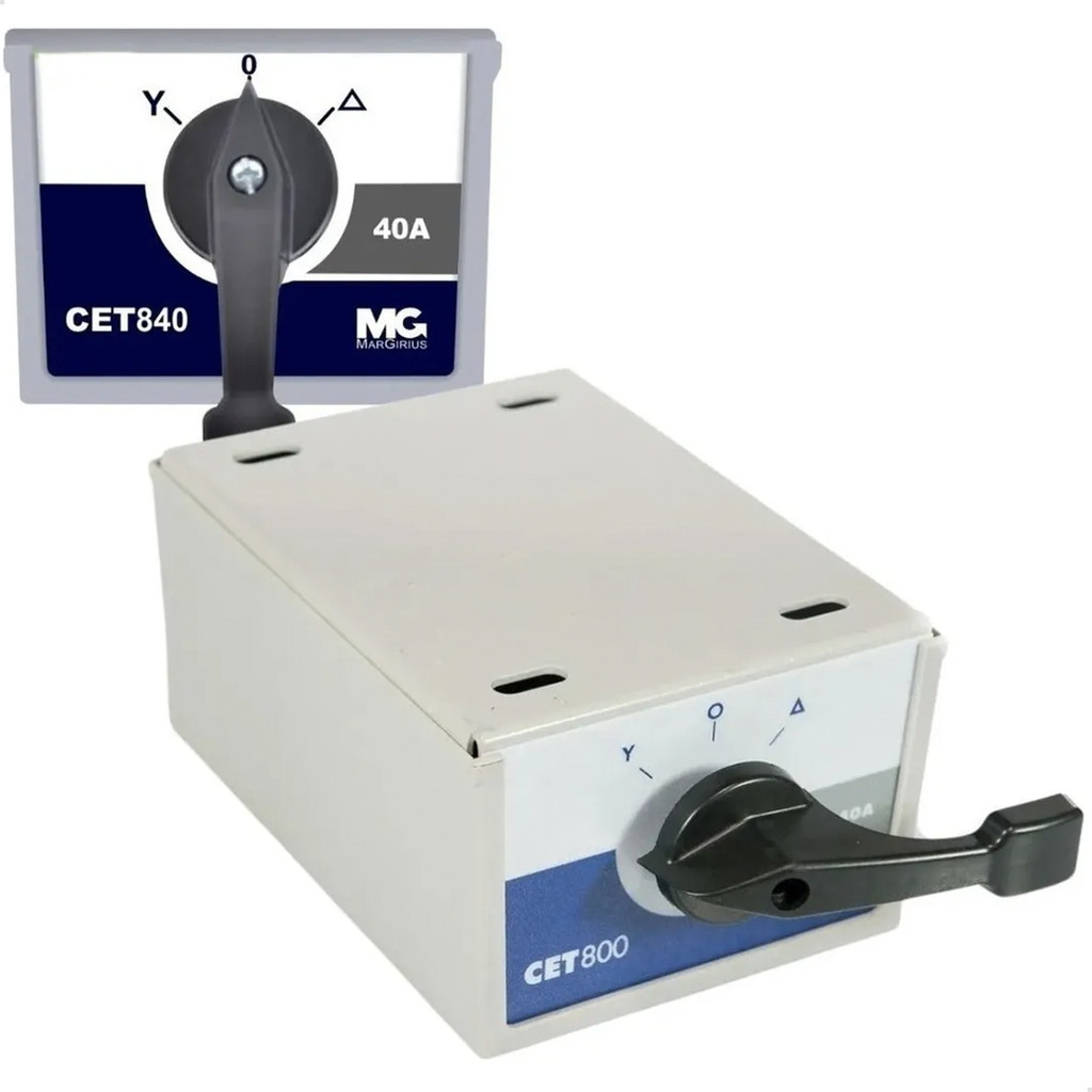Chave Estrela Triângulo Alavanca 40A Margirius CET-840 para Motor Trifásico