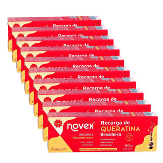 Kit Máscara Capilar Novex Recarga De Queratina 80g - 10 Unidades em Oferta na Shopee