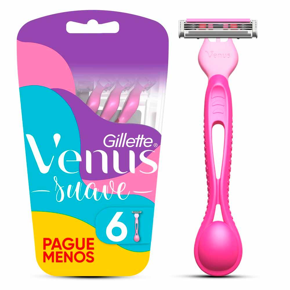 Aparelho de Depilar Gillette Venus Suave Simply3 com 6 Unidades Leve Mais Por Menos em Oferta na Shopee