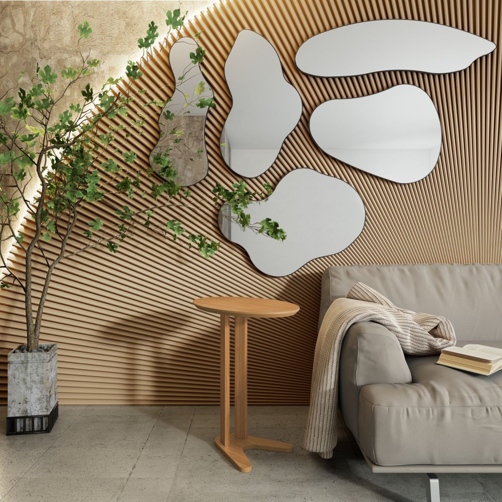 Mesa Auxiliar Oval para Sofá 60cm Dalla Costa 100% MDF