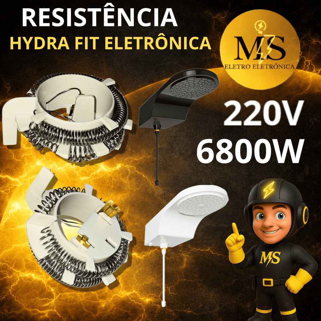 Resistencia Hydra Fit Eletronica 220v 6800w Ms Eletro Eletrônica