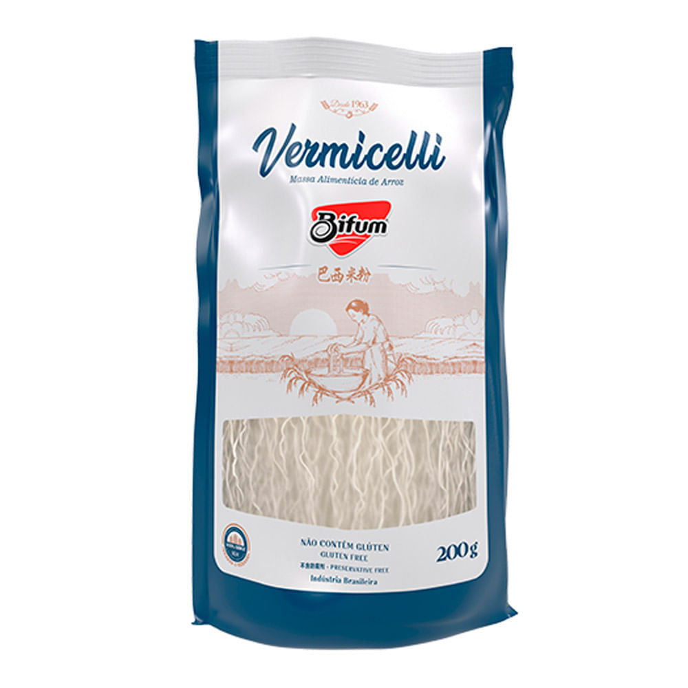 Macarrão Oriental de Arroz Bifum Vermicelli Sem Glúten 200g em Oferta na Shopee