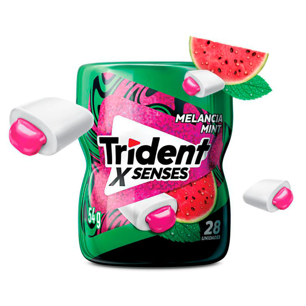 Chiclete Trident X Senses Sabor Melancia Mint 54g em Oferta na Shopee