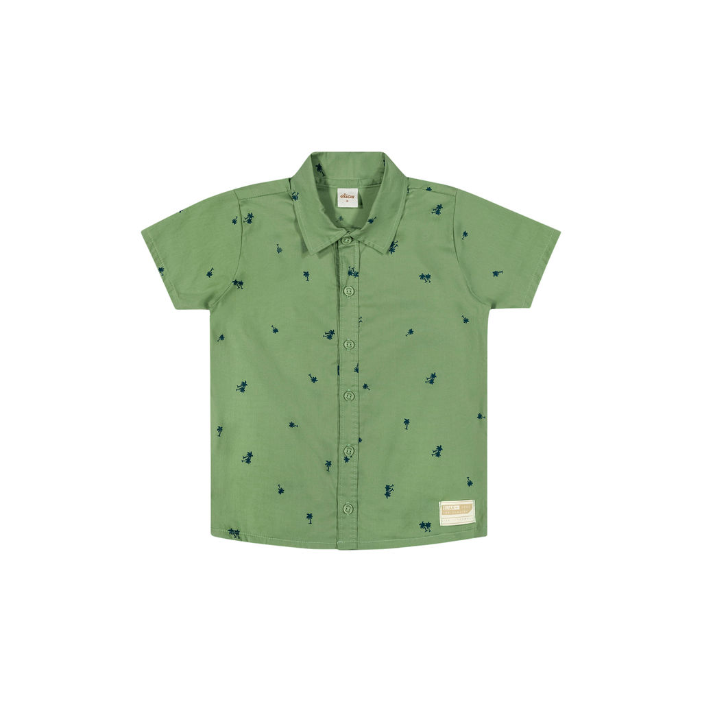 Camisa Infantil Menino Verde Elian Verde em Oferta na Shopee