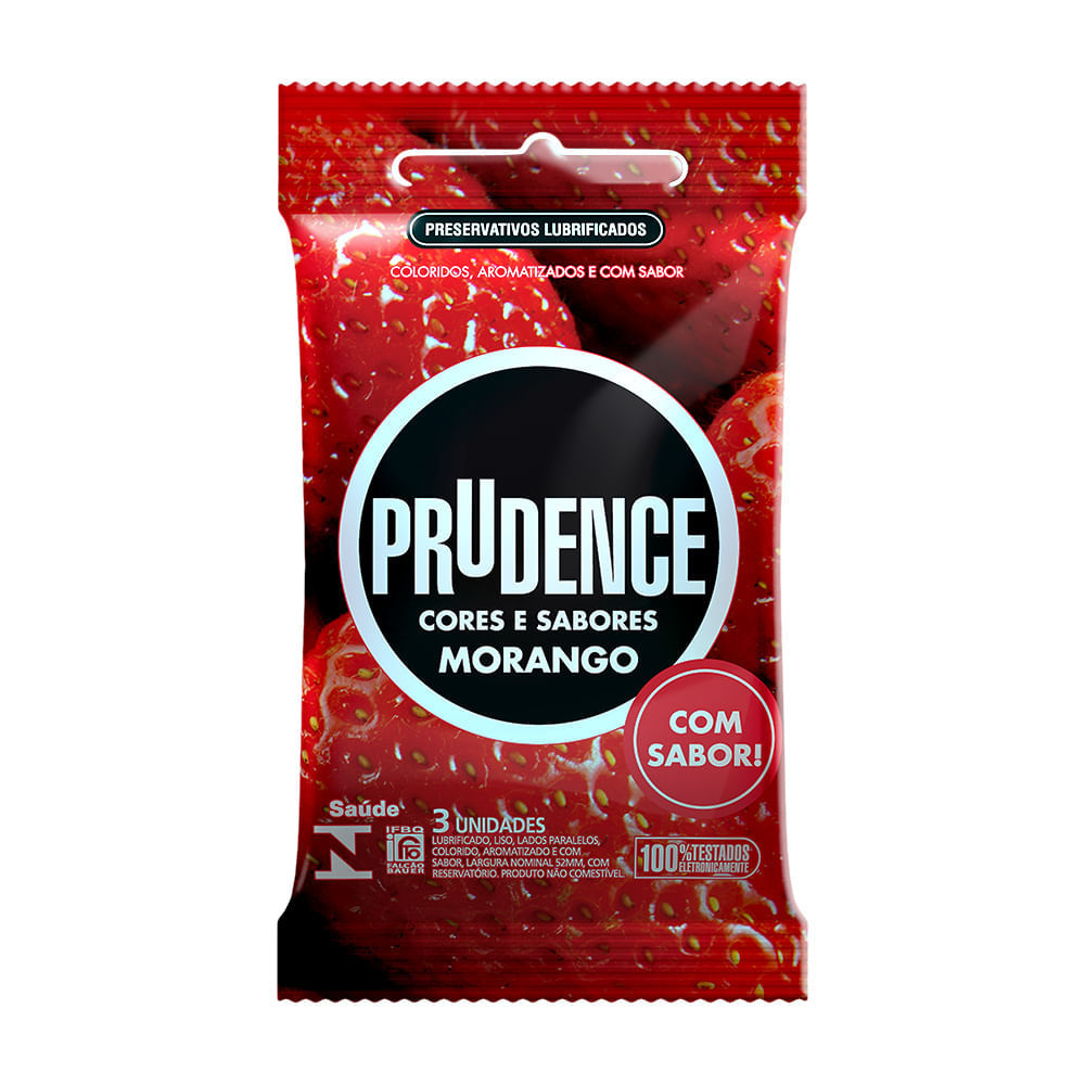 Preservativo Prudence Cores e Sabores Morango 3 Unidades em Oferta na Shopee