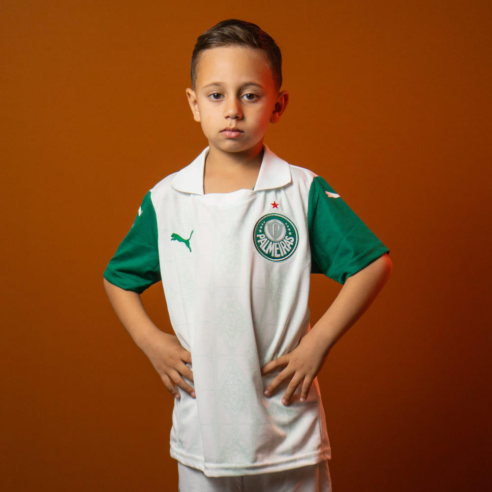 Camisa Palmeiras II Puma 25/26 Infantil Branca Oficial + NF