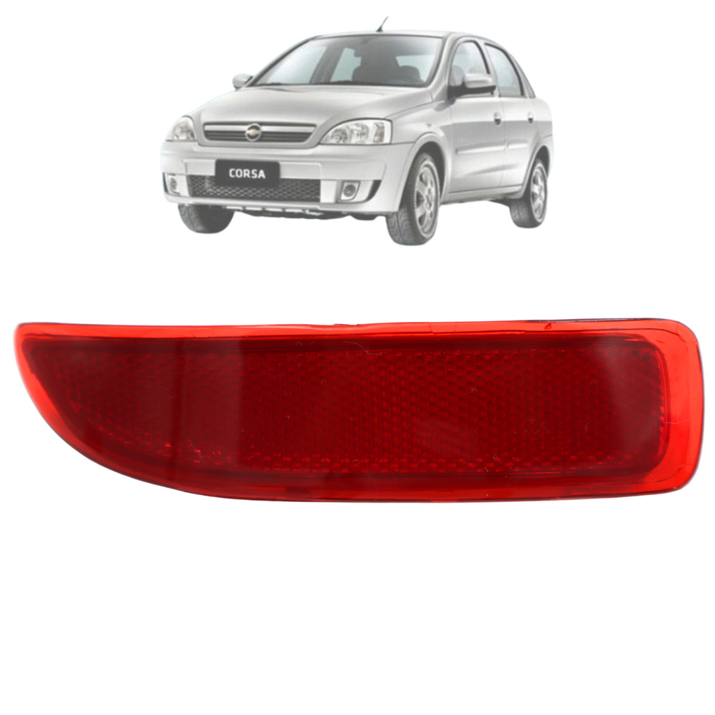 Refletor ParaChoque Traseiro Corsa Hatch 2003 Até 2012