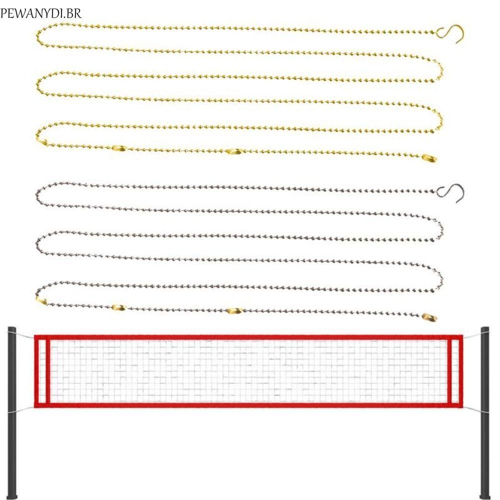Corrente De Altura Da Rede De Vôlei PEWANYDI , Medida Dourada E Prateada De 2.5 M/8.2 Pés , Ferramenta Com Ganchos