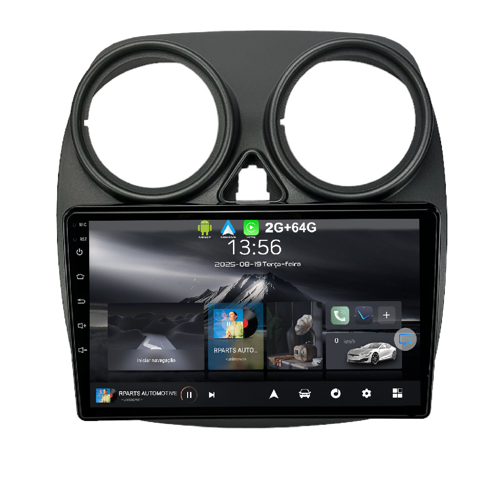 Kit Central Multimidia 9 Polegadas Android Fiat Palio Attractive Grand Siena Grafite Original
