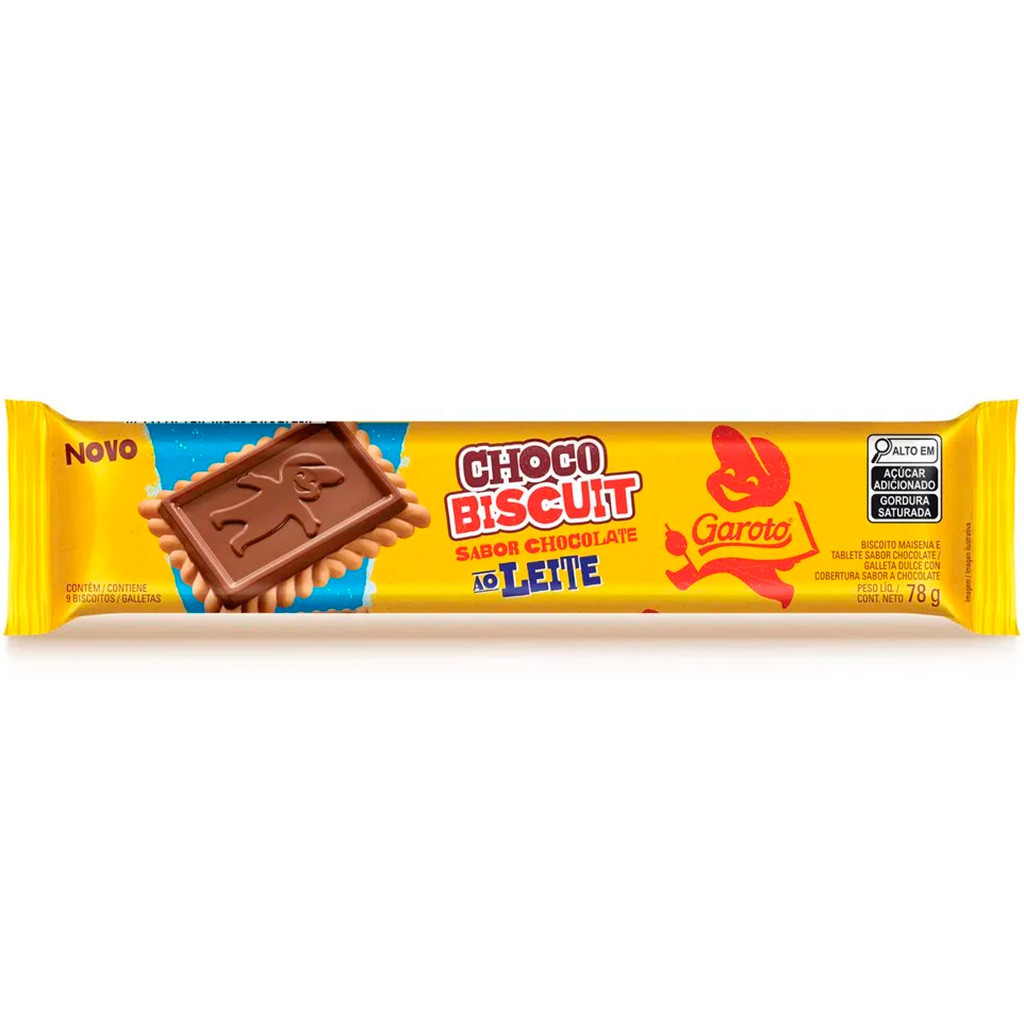 Biscoito Choco Biscuit Ao Leite 78g - Garoto