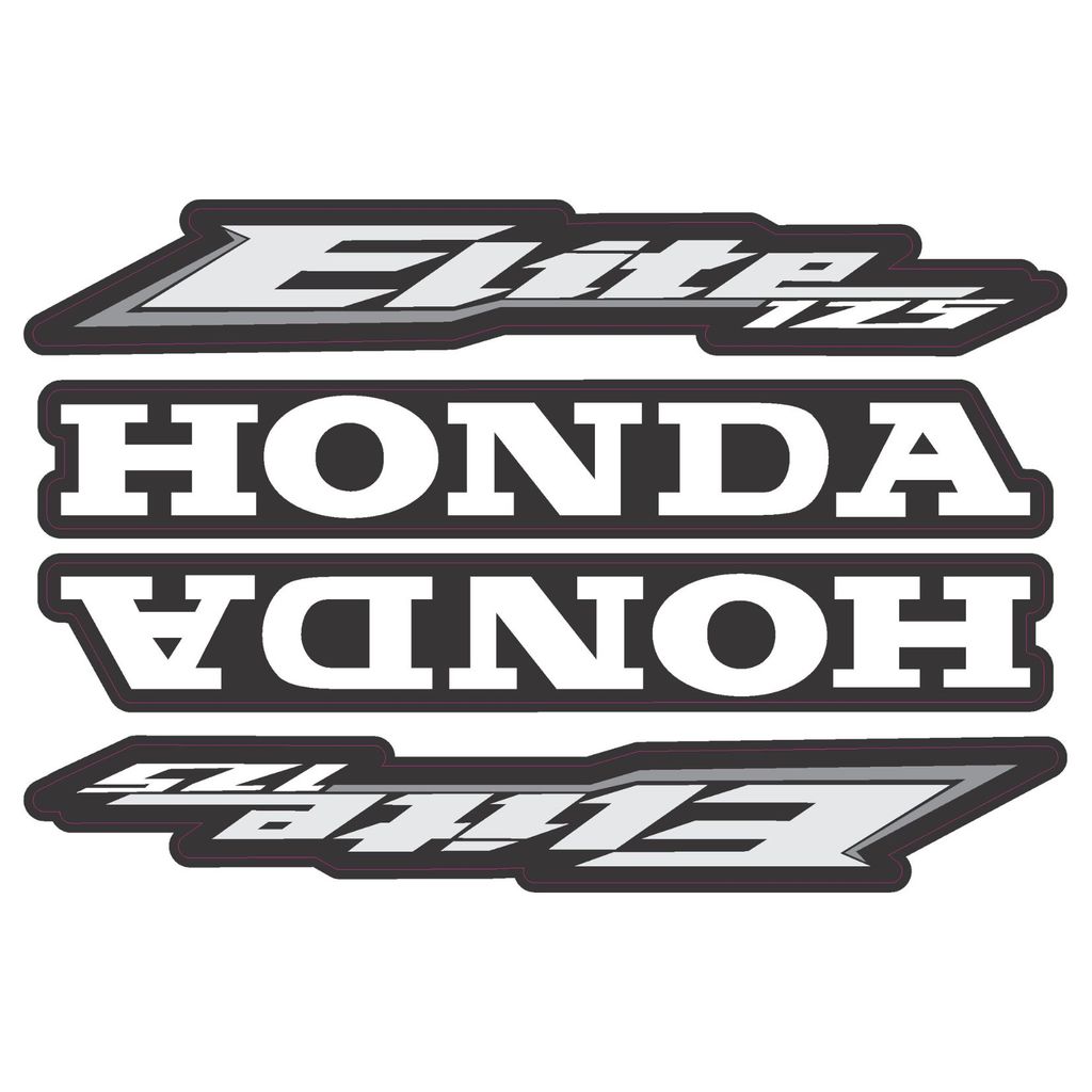 Kit 4 Adesivos Moto Honda Elite 125 Cor Branco em Vinil Laminado Premium