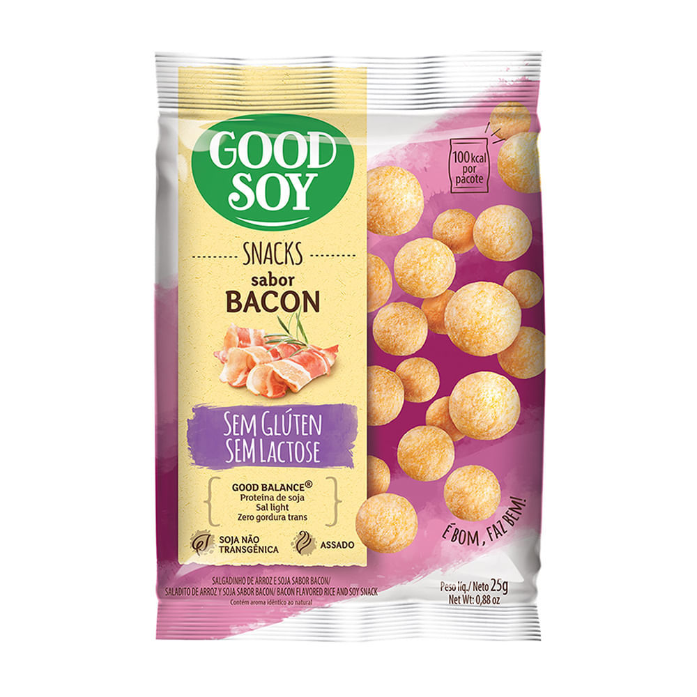 Snack Good Soy Sabor Bacon 25g em Oferta na Shopee