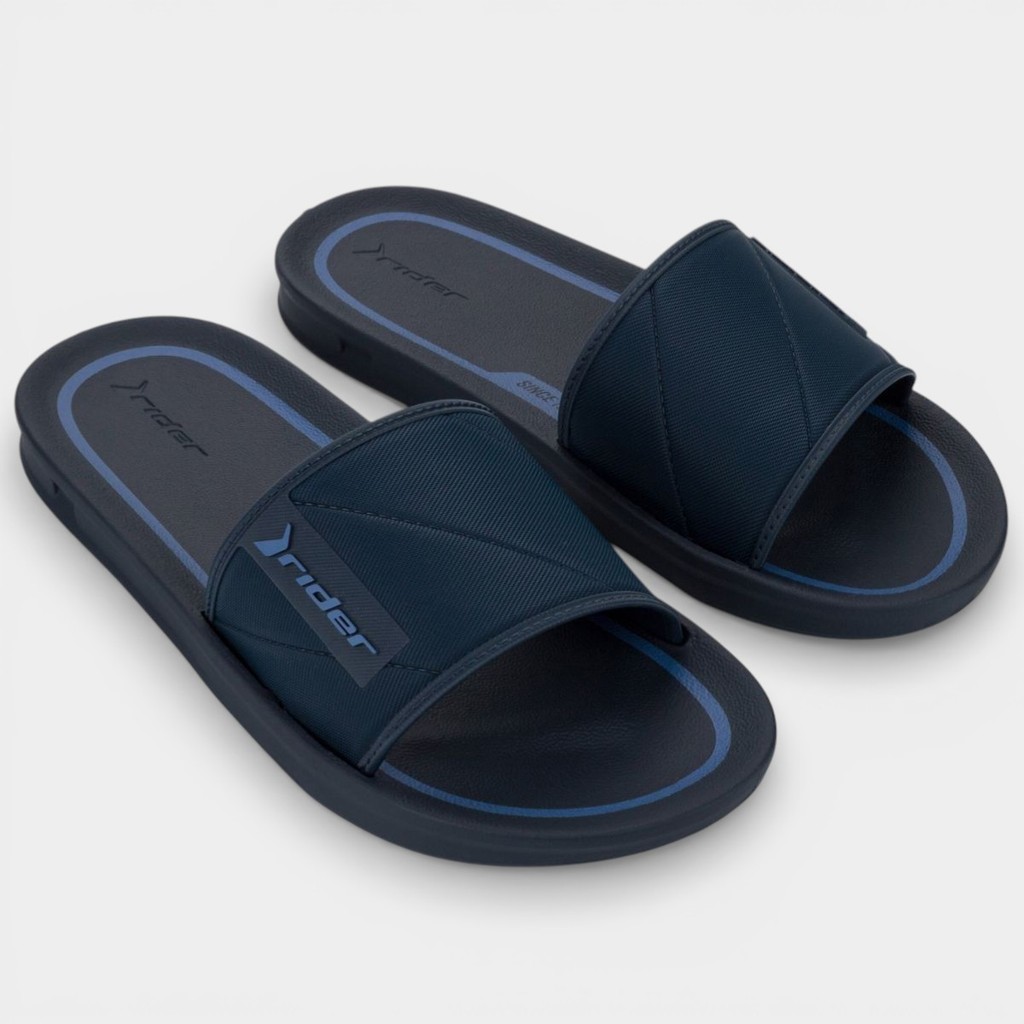 Chinelo Rider Slide Street Listra Masculino - Marinho e Azul em Oferta na Shopee