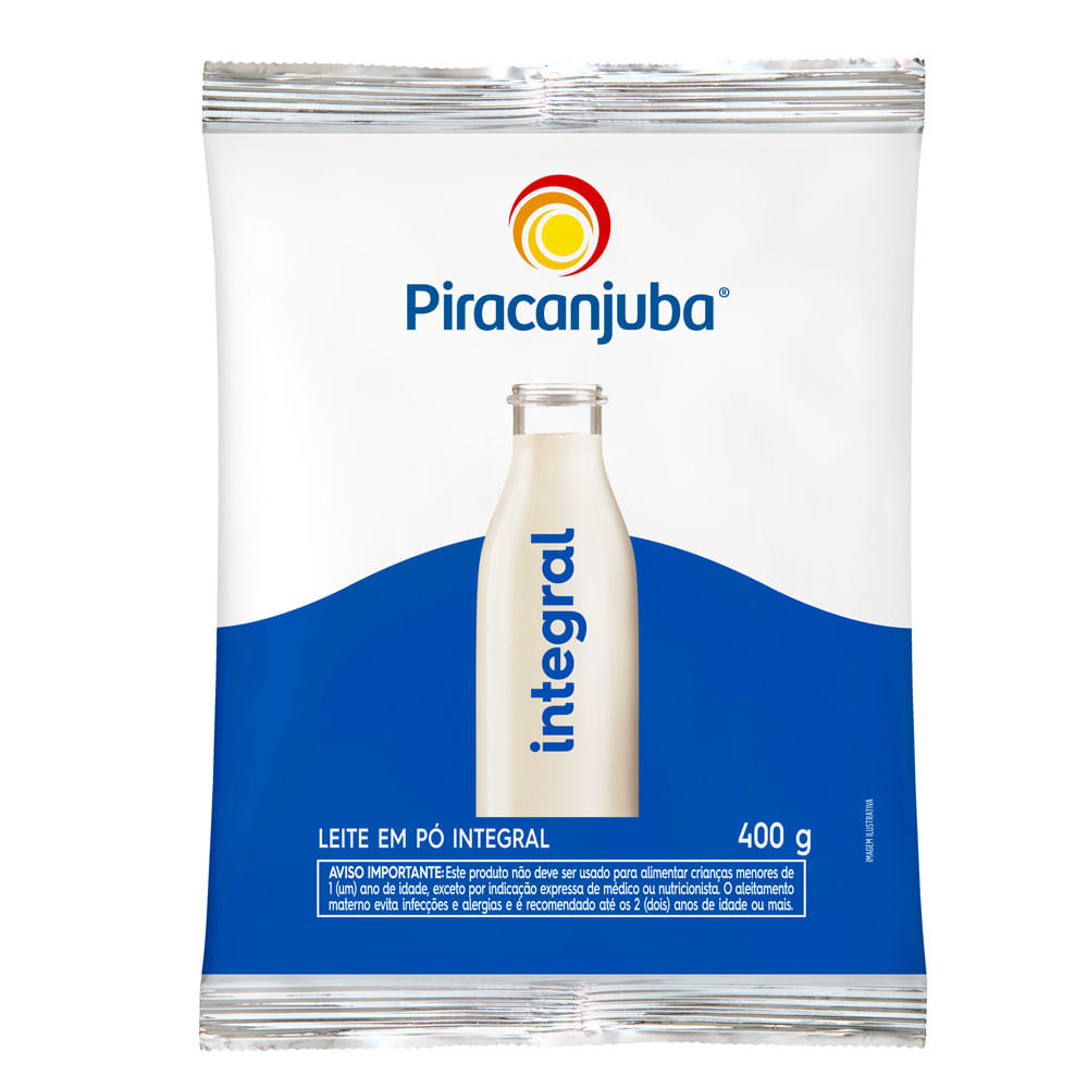 Leite em Pó Integral Piracanjuba 400g em Oferta na Shopee