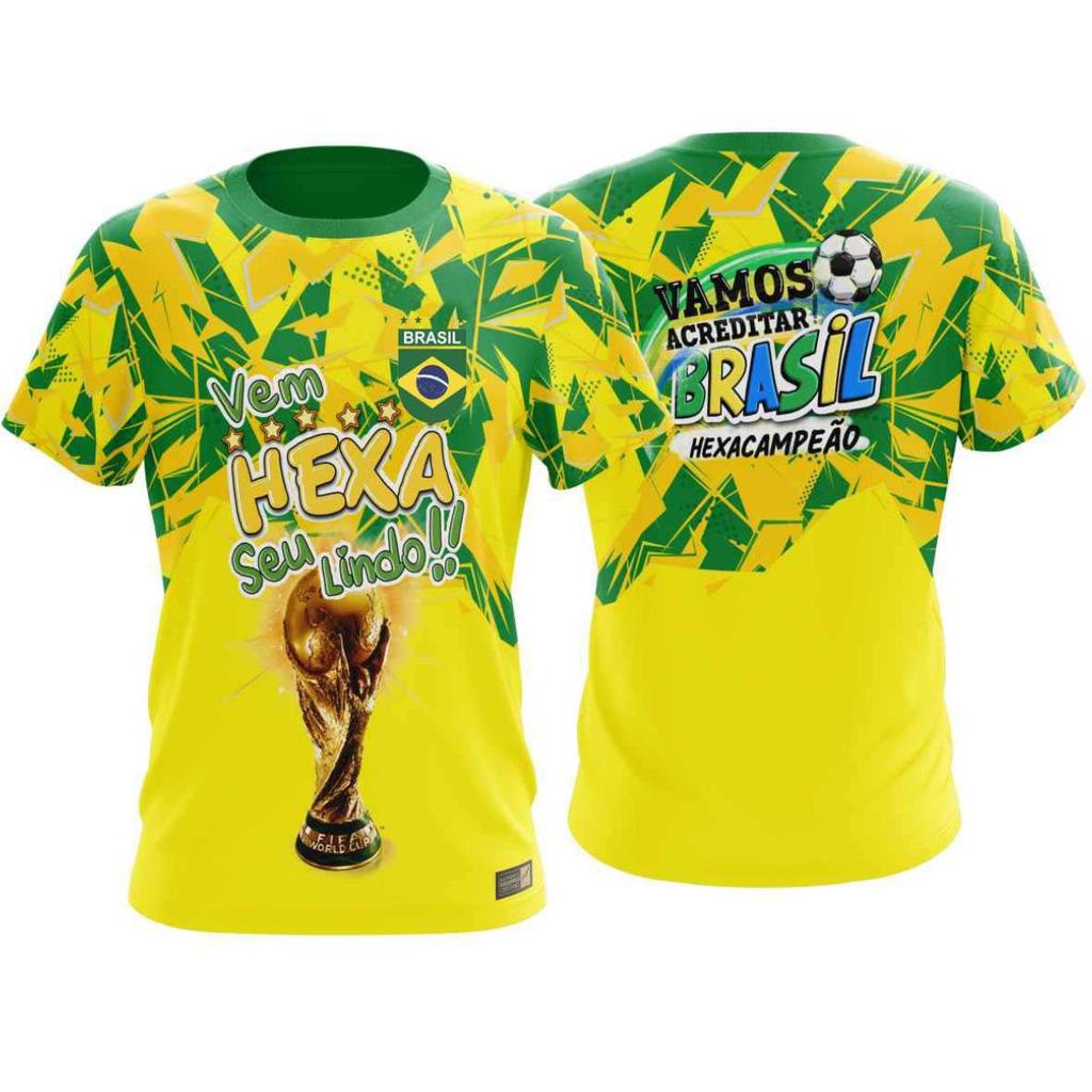 Camisa do Brasil Seleção Brasileira Camiseta Futebol Torcedor MODELO 17