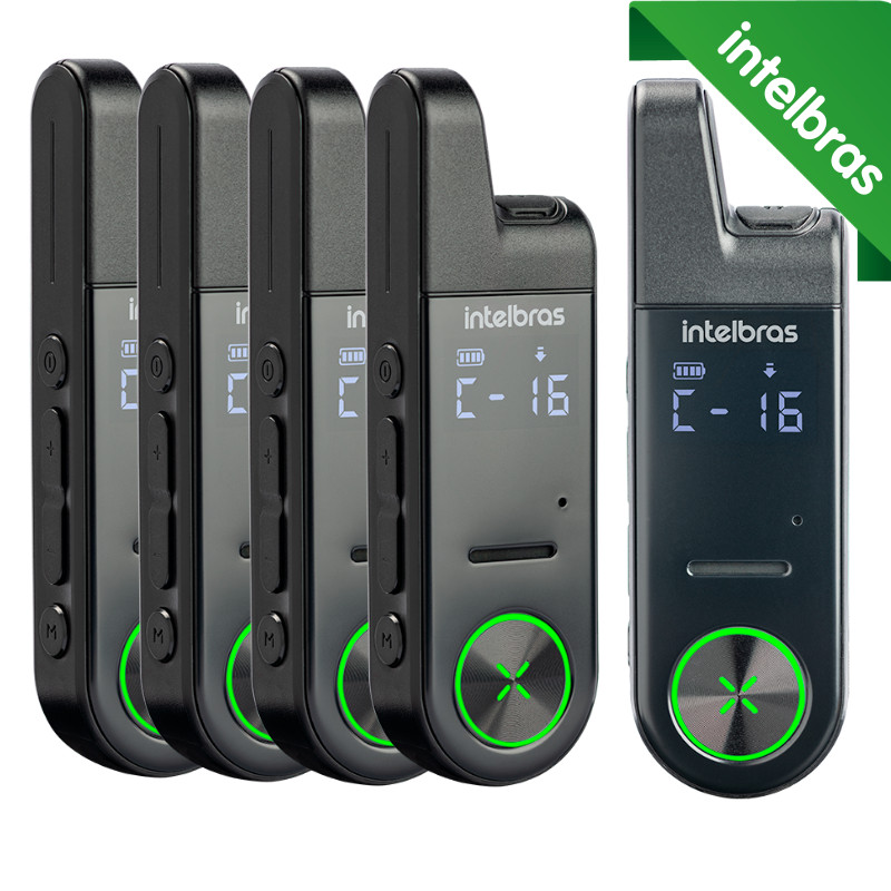 5x Rádio Comunicador INTELBRAS RC6 MINI - Walkie Talkie HT