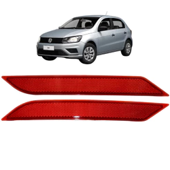 Kit 2 Refletor Para Choque Traseiro Gol G7 2018 Até 2020