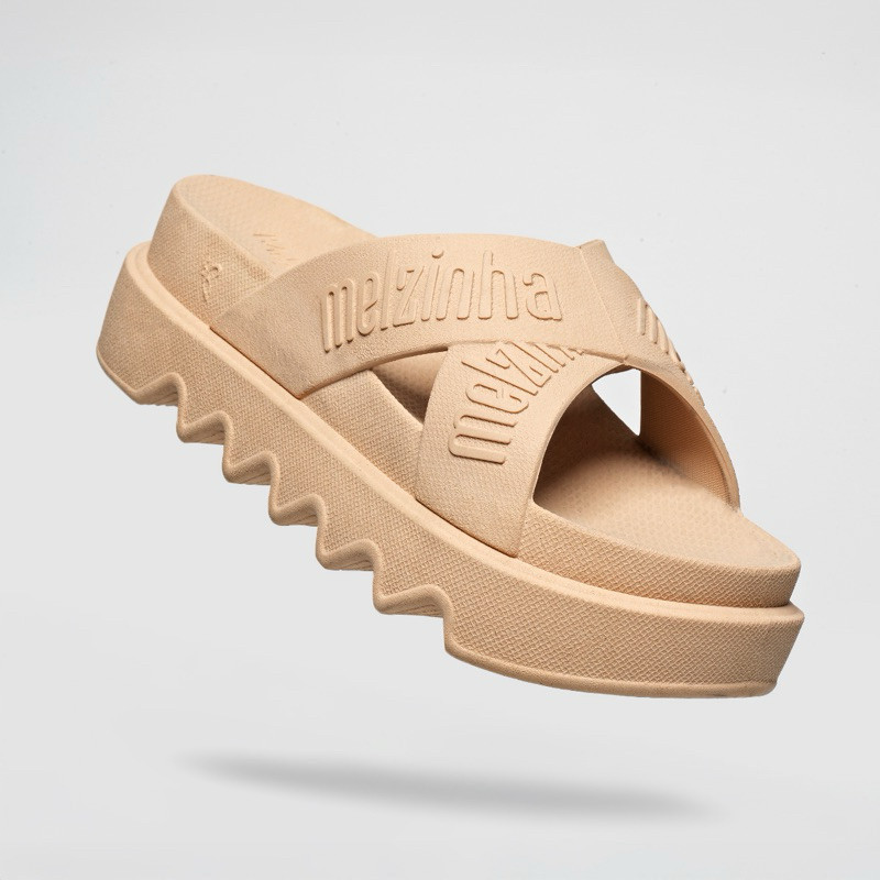 Papete  Slide Plataforma Tratorada 2 Tiras Feminina Nuvem antiderrapante