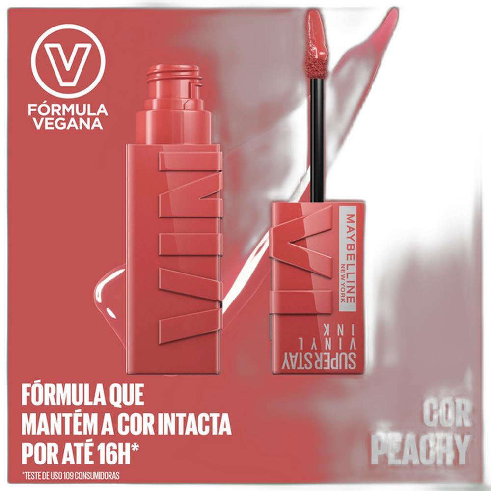 Maybelline NY SuperStay Vinyl Ink Peachy - Batom Líquido 4,2ml · foto 2