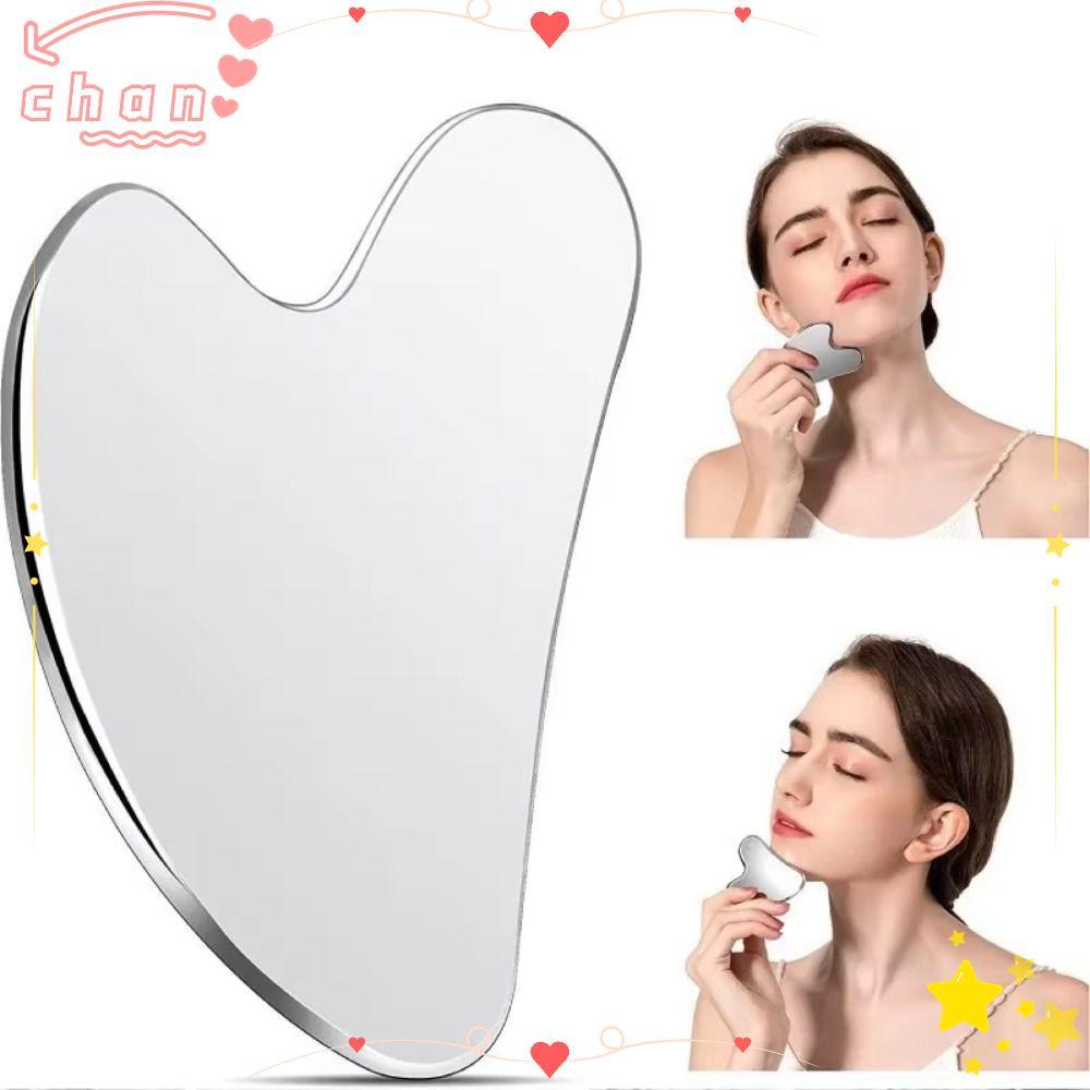 Ferramenta De Massagem CHANBR Guasha , Raspador Gua Sha Universal De Aço Inoxidável , Massageador Facial Em Formato De C