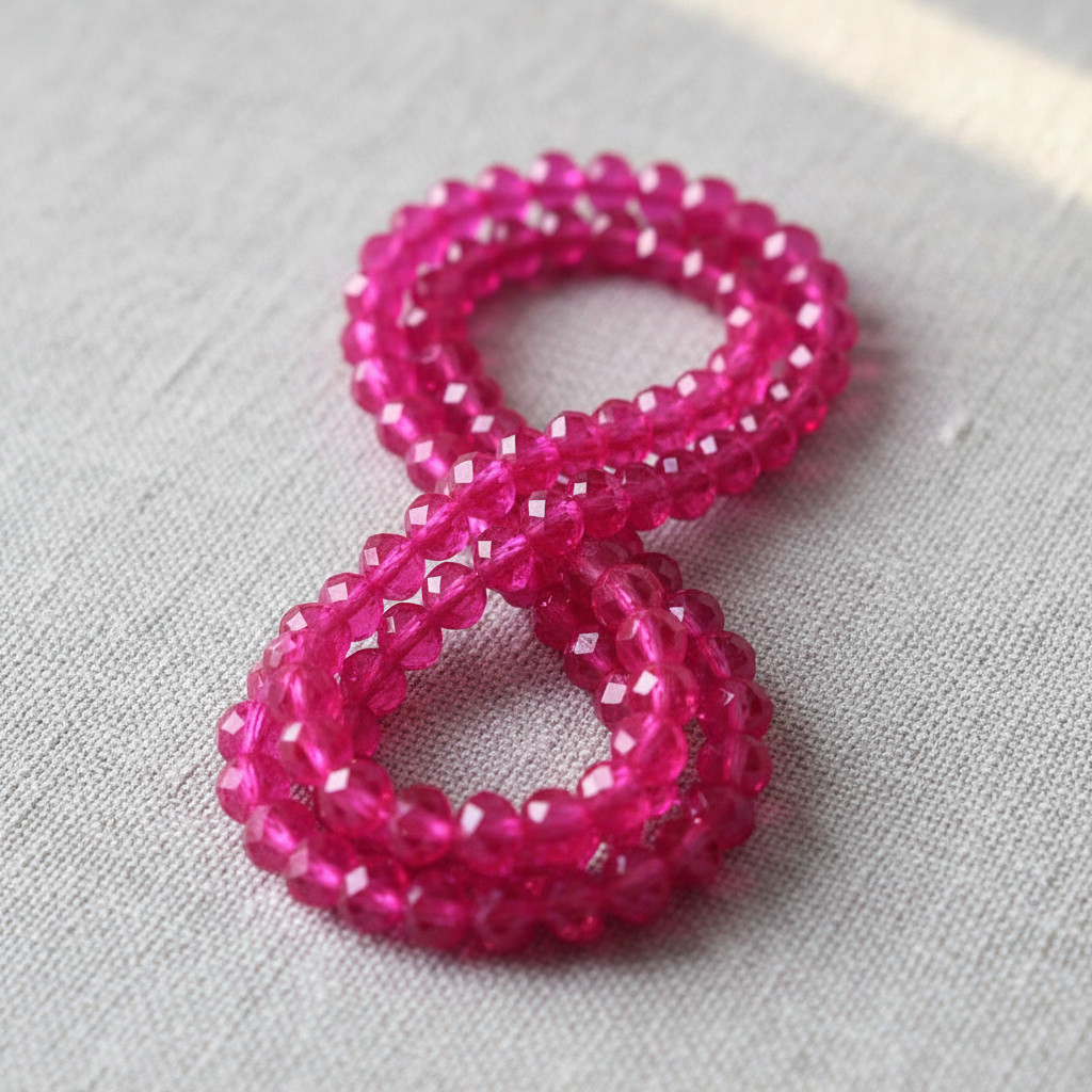 Cristal Flat Rosa Pink Cristal Brilhante 8mm Fio 65 Unidades