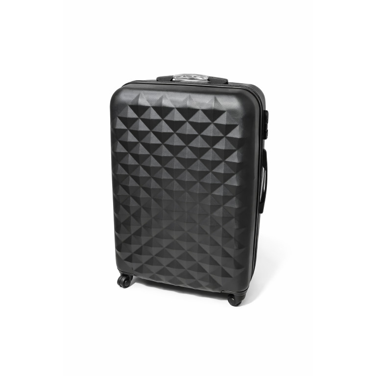 Mala de Bordo 19" ABS Preta Rodinhas 360° Mala Pequena de Viagem Giro 360 Bagagem de Mão Leve Resistente