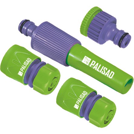 Kit Conexão Mangueira 3/4 Pol 4 Peças 1 Esguicho Palisad