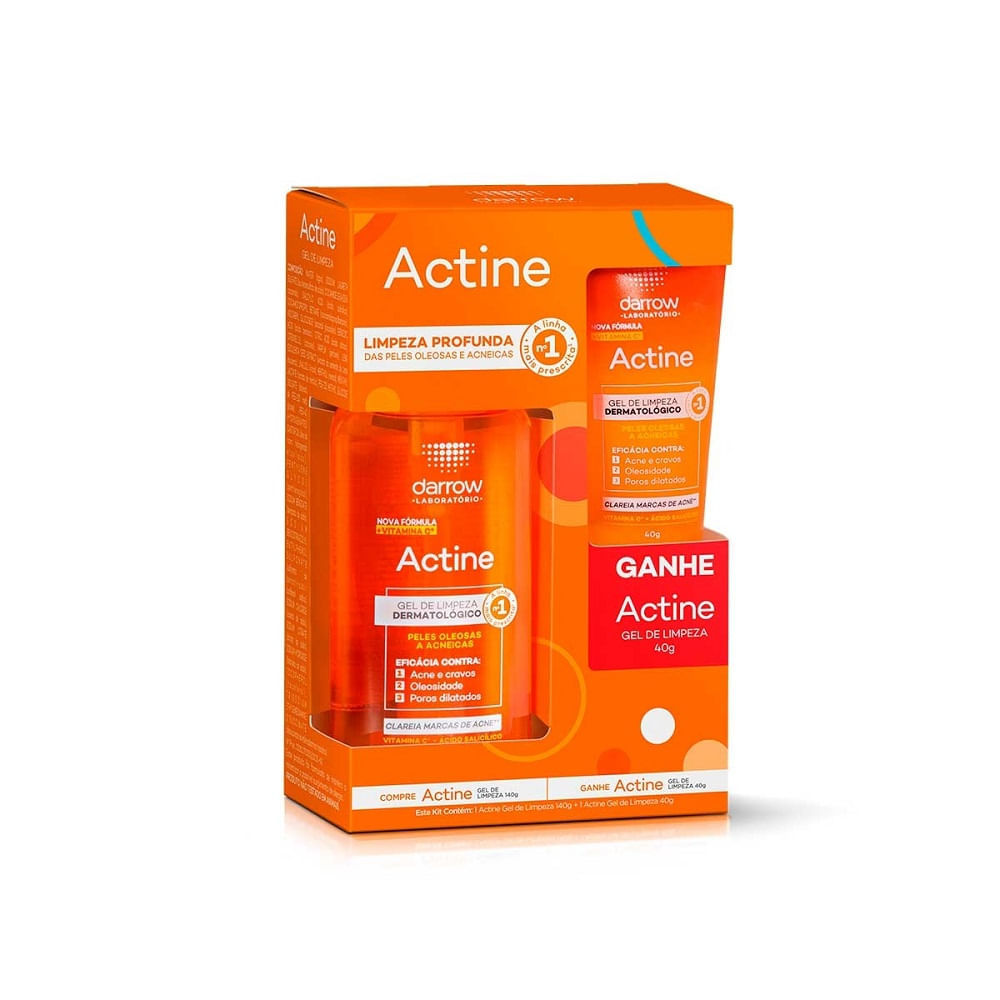 Actine Gel Limpeza Darrow 140g+ Actine Gel Limpeza 40g