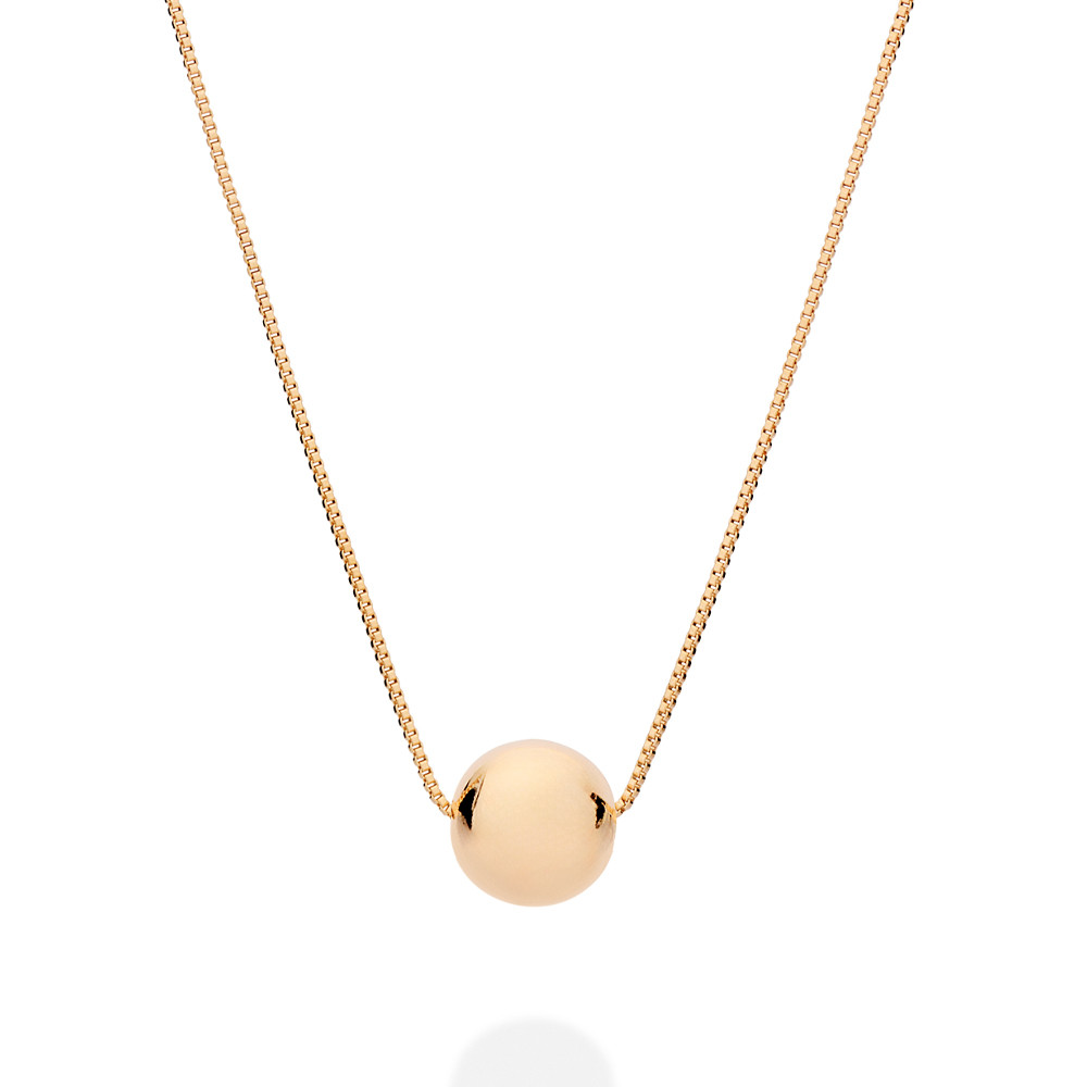 Gargantilha Rommanel Banhado Ouro 18k Pingente Esfera 532549