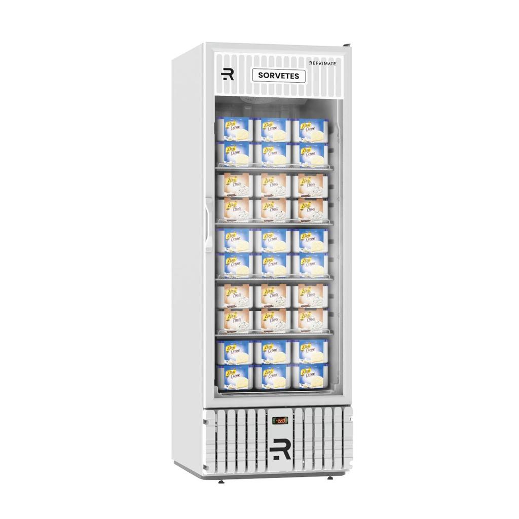 Visa Cooler Sorvete Porta Vidro ar Forçado -22ºc 570l Vcs570pvbb Branco/branco 220v - Refrimate