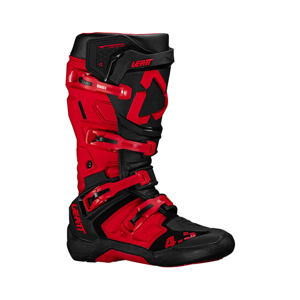 Bota Leatt 4.5 Vermelho e Preto Motocross Trilha Moto