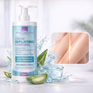 Creme Depilatório Corporal 250ml Indolor com Aloe Vera – Pele Lisa em Minutos e Hidratada em Oferta na Shopee
