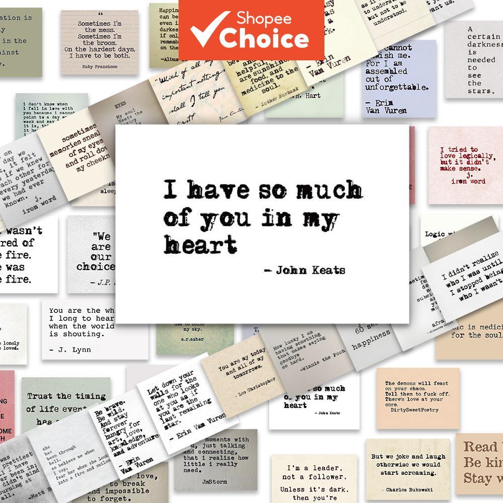 60 Pçs Vintage Citação Adesivos Estéticos À Prova Dwaterproof Água Celebridade Scrapbook Diário Portátil Telefone DIY Pl