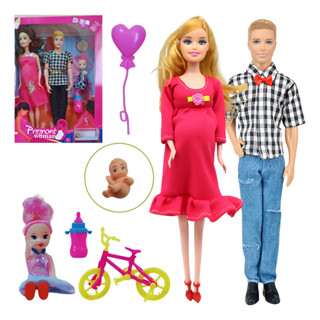 Kit Boneca Grávida  Bebê Na Barriga Familia Promoção Barato em Oferta na Shopee
