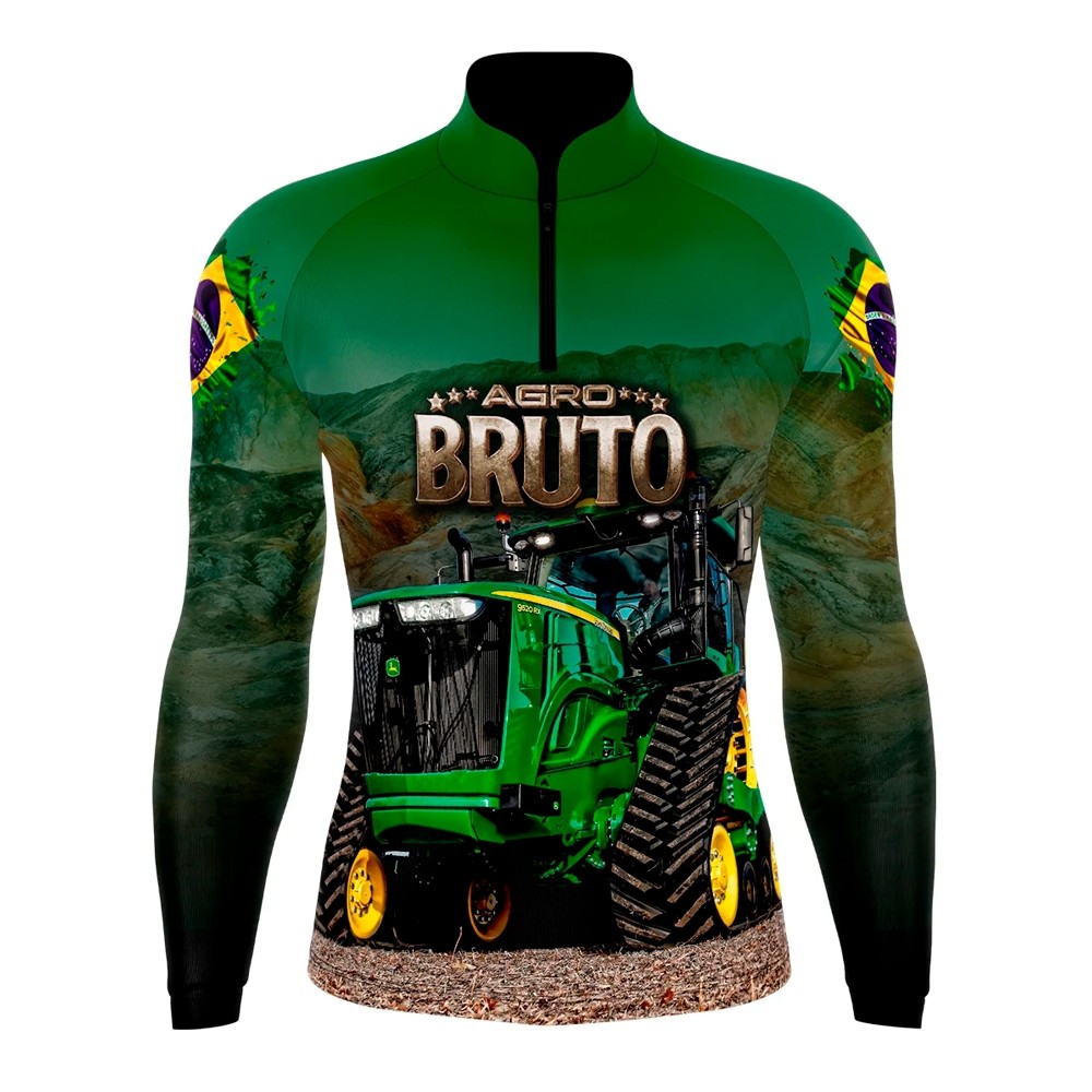 Camisa de Pesca FPS 50+ John Deere Verde - Play Pesca