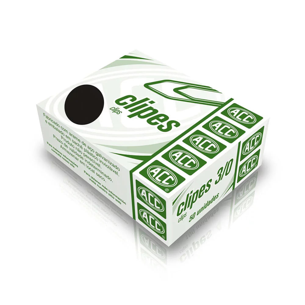 Clips Acc Nº3/0 Aço Galvanizado Prateado com 50 Unidades em Oferta na Shopee