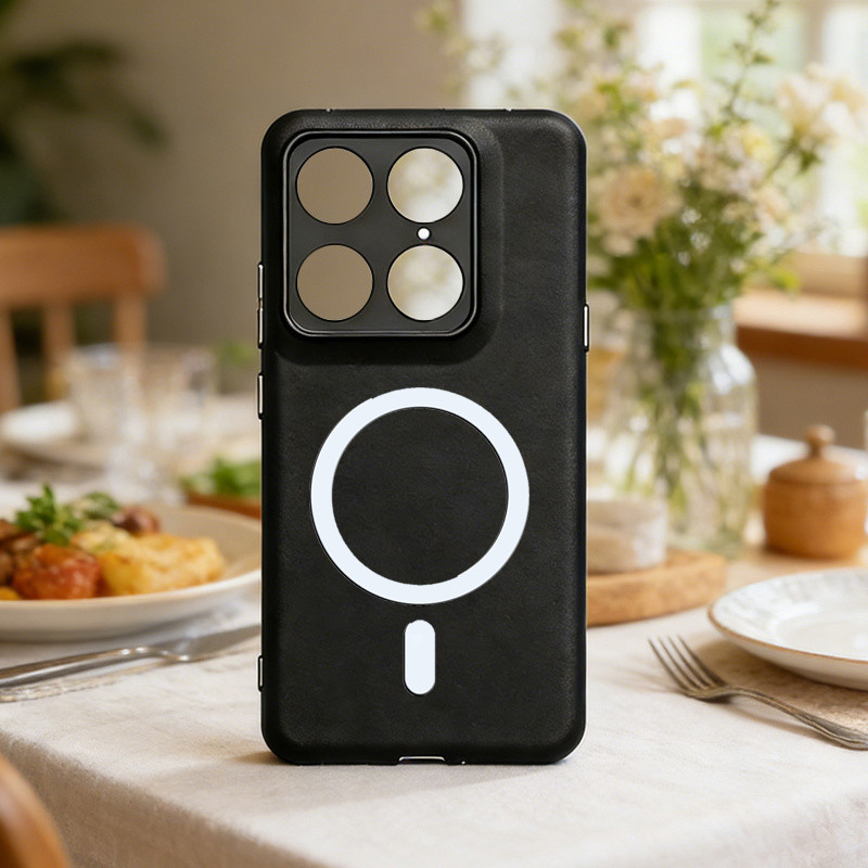 Para Motorola Signature/Moto X70 Air Pro Capa De Telefone Preta À Prova De Choque Com Adesivo De Carregamento Sem Fio