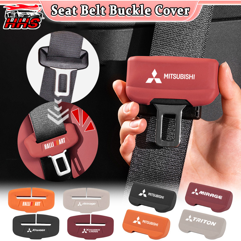 Capa De Fivela De Cinto De Segurança De Carro Mitsubishi Universal Soft Silicone Protetor Anti-Riscos Acessórios Para La