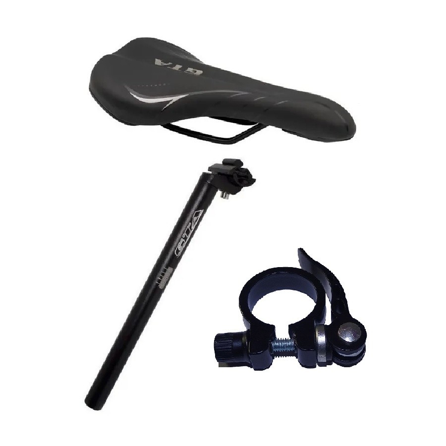 Kit Banco Selim anatômico MTB Speed C/ Canote e Blocagem GTA