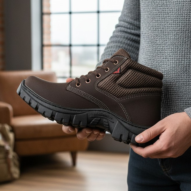 Bota Adventure Masculina Coturno Bota Trabalho Trilha Reforçada Original da Lyon Shoes