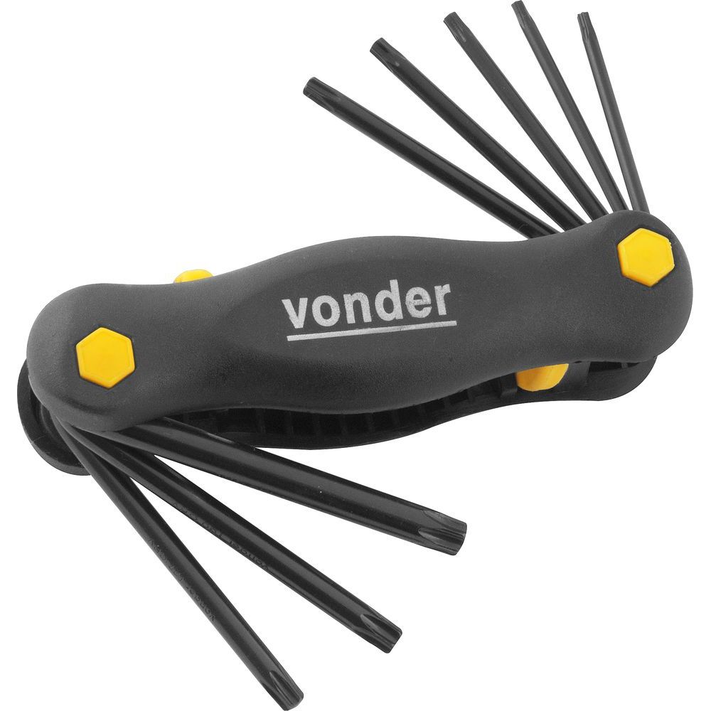 Jogo Chave Torx T9-t40 Canivete Plástico Cromo Vanádio com 8 Vonder