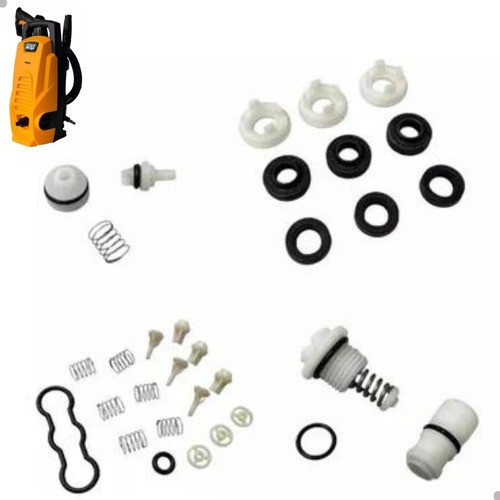 Kit Reparo (Gaxeta + Bypass + BPS Retenção + Valvula) Para Lavadora De Alta Pressão Wap Agil Original