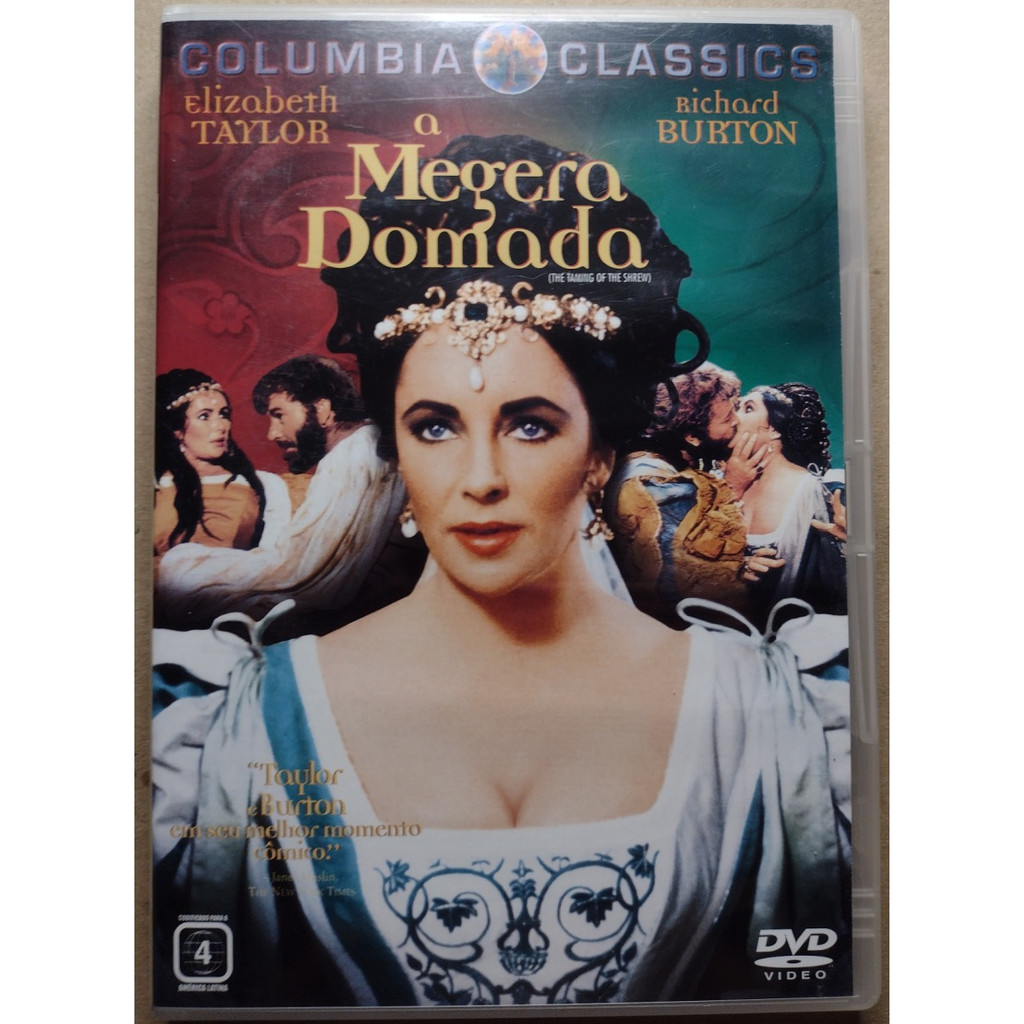 DVD Filme A Megera Domada - elizabeth Taylor Richard Burton