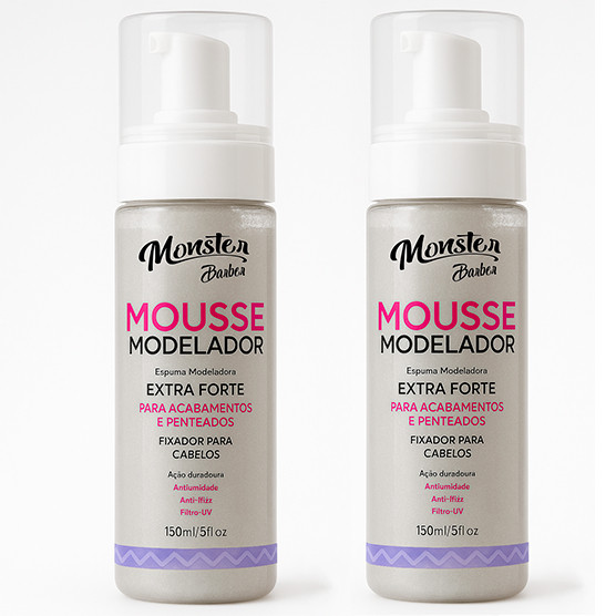 Mousse Modelador Fixante para Tranças e Penteados 150ml - 2 Unidades