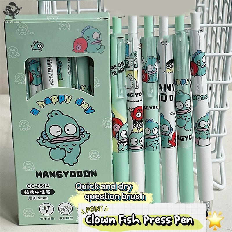 PFG 6 Pçs/Set Clownfish Canetas Gel Bonito 0 . 5mm Caneta Dos Desenhos Animados Escola Estudante Papelaria Suprimentos P