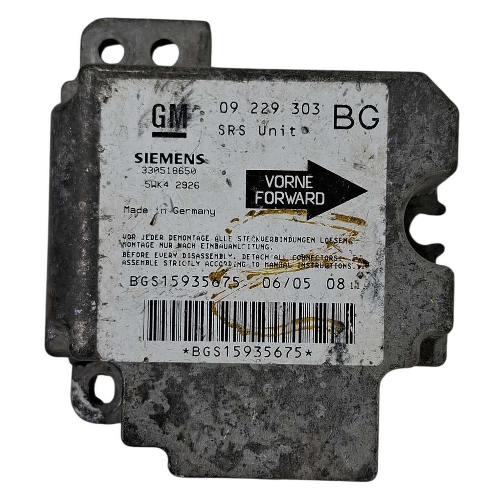 Módulo Airbag Siemens Chevrolet Astra 2003/2011 09229303Bg