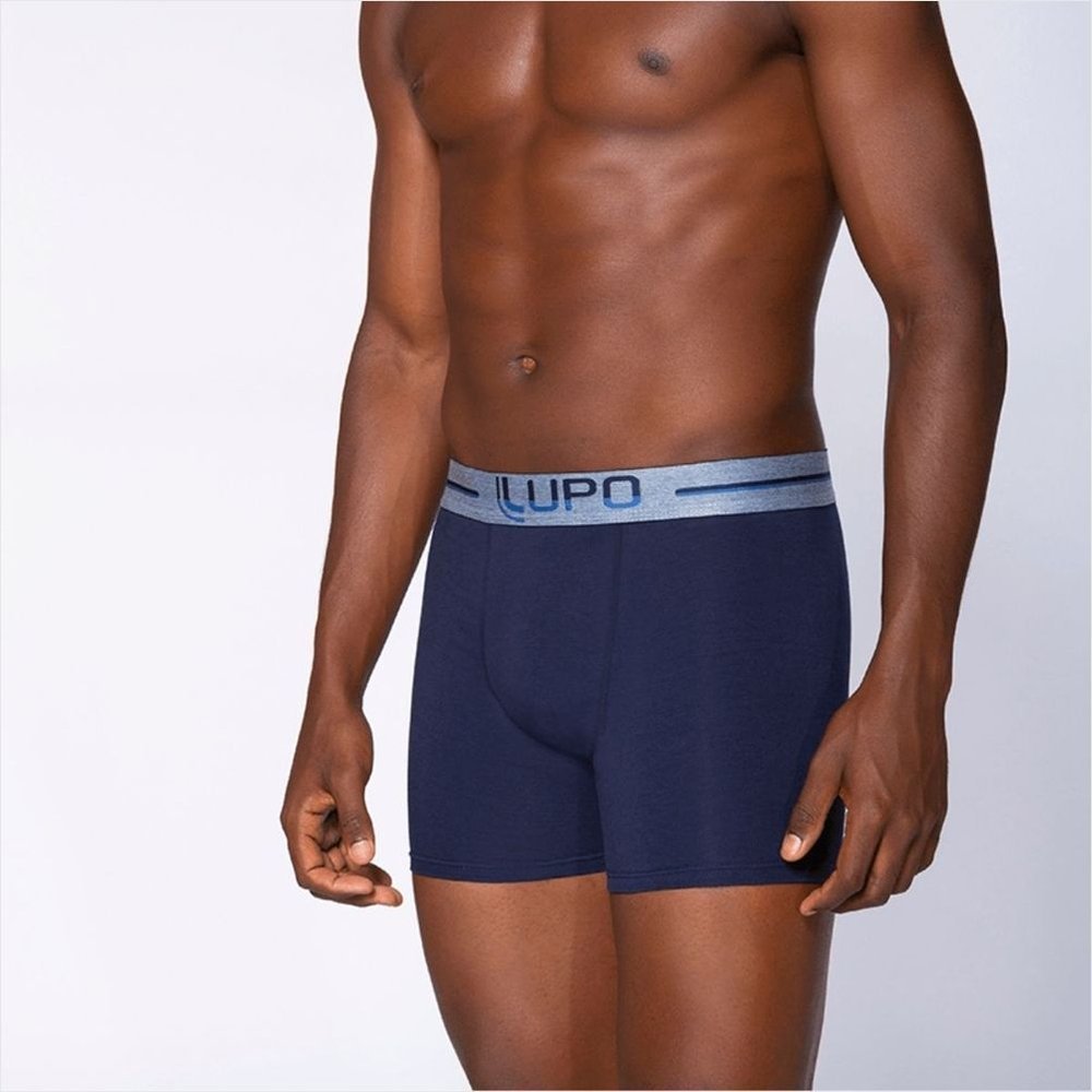 Cueca Lupo AM Boxer 217217 Microfibra Sem Costura Conforto Alta Elasticidade Masculina
